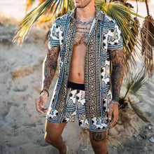 Load image into Gallery viewer, Floral Shirt Beach Two Piece Suit New Fashion Men Sets - WAlMYe #
