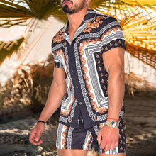 Load image into Gallery viewer, Floral Shirt Beach Two Piece Suit New Fashion Men Sets - WAlMYe #
