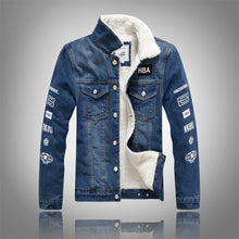 Load image into Gallery viewer, Men&#39;s Padded Jacket Lamb Down Plus Cashmere Motorcycle Top
