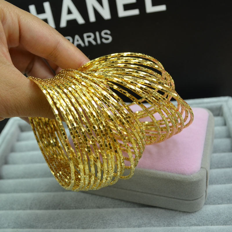 Euro Currency Vietnam Sand Gold Color Imitation Gold Bracelet - WAlMYe #
