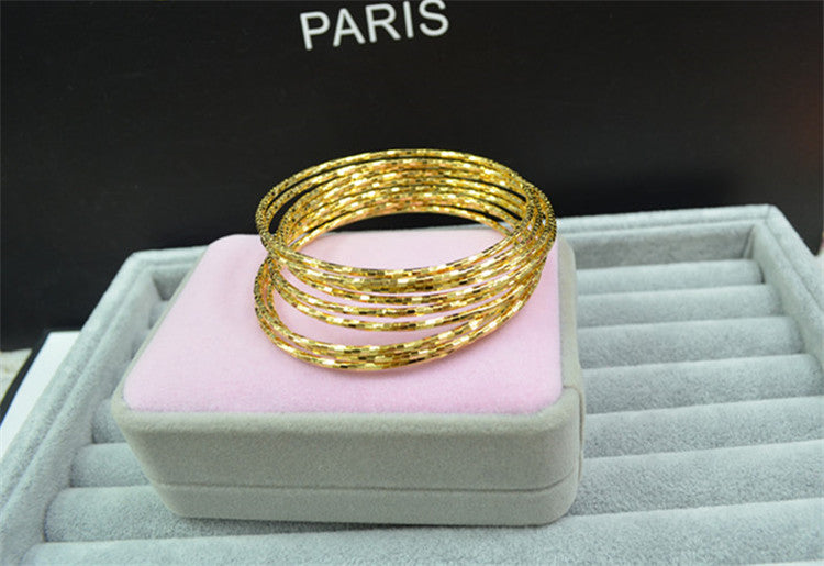 Euro Currency Vietnam Sand Gold Color Imitation Gold Bracelet - WAlMYe #