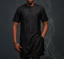 Load image into Gallery viewer, African Ethnic Style Short Sleeve Medium Length Shirt T-Shirt
