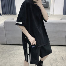 Load image into Gallery viewer, Casual Suit Breasted Five-point Shorts T-shirt Men&#39;s Loose Set - WAlMYe #
