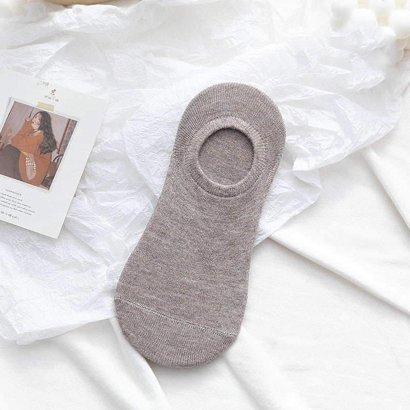 Socks Men And Women Solid Color Boat Socks Spring Invisible Socks Socks Socks Net Red Men'S Socks - WAlMYe #