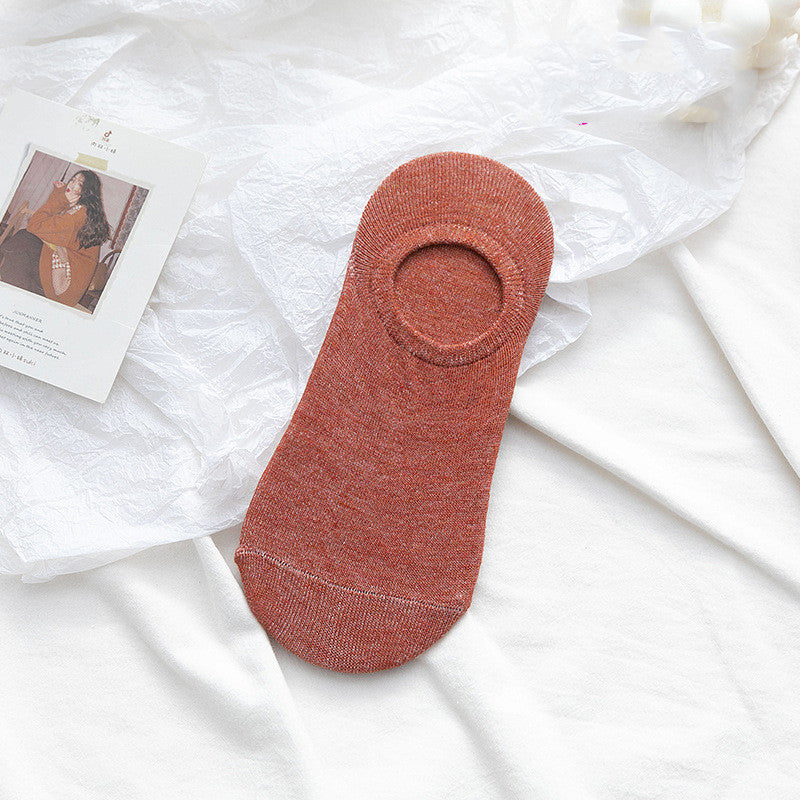 Socks Men And Women Solid Color Boat Socks Spring Invisible Socks Socks Socks Net Red Men'S Socks - WAlMYe #