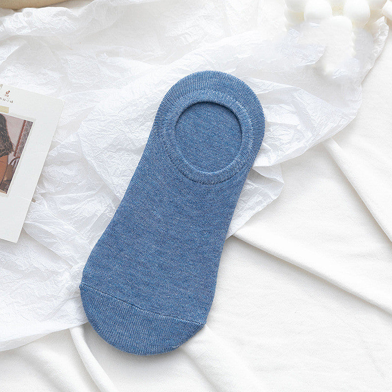 Socks Men And Women Solid Color Boat Socks Spring Invisible Socks Socks Socks Net Red Men'S Socks - WAlMYe #