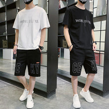 Load image into Gallery viewer, Two-piece Cotton T-shirt Short-sleeved Shorts
