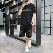 Load image into Gallery viewer, Two-piece Cotton T-shirt Short-sleeved Shorts

