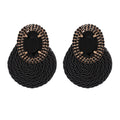 New Fashion All-match Rhinestone Geometric Round Earrings - WAlMYe #