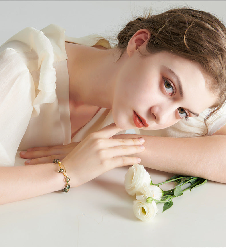 Caifajing Crystal Bracelet Female Simple Green Ghost Red Rabbit Fur Crystal Bracelet - WAlMYe #