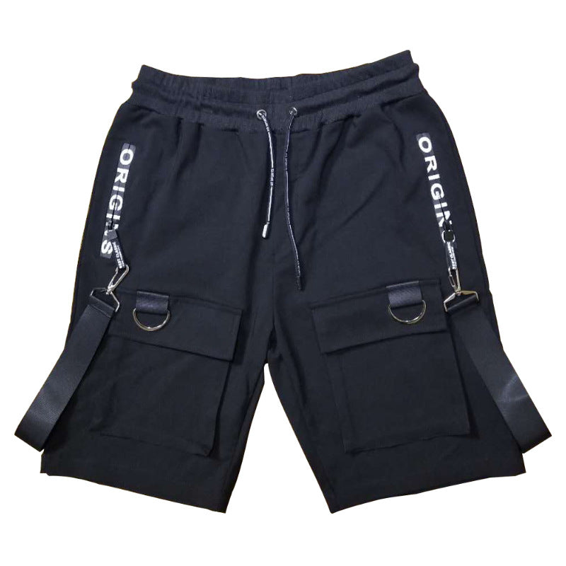 Loose Trendy Hip-hop Streamer Five-point Pants - WAlMYe #