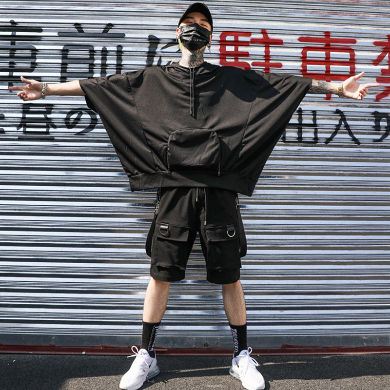 Loose Trendy Hip-hop Streamer Five-point Pants - WAlMYe #