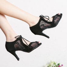 Load image into Gallery viewer, Latin Dance Shoes New Lace High Heels
