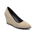 Korean Suede Pointed Toe All-match Shallow Mouth High Heels Work Shoes - WAlMYe #