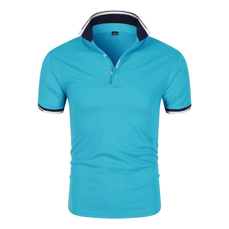 Men's POLO Shirt Short Sleeve T-Shirt Lapel Solid Color - WAlMYe #