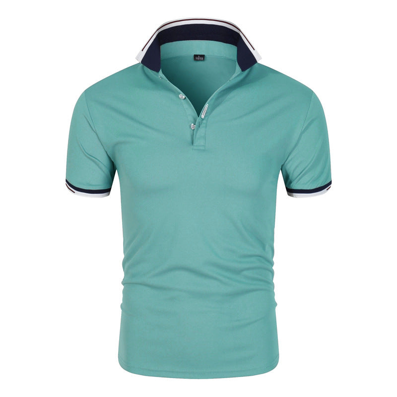 Men's POLO Shirt Short Sleeve T-Shirt Lapel Solid Color - WAlMYe #