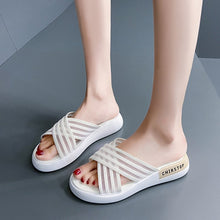 Load image into Gallery viewer, Cross Flip-Flops Platform Sandals And Slippers
