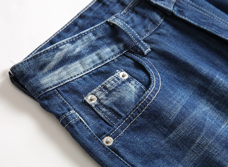 Denim Pants New Personality Retro Fashion Men's Trousers - WAlMYe #