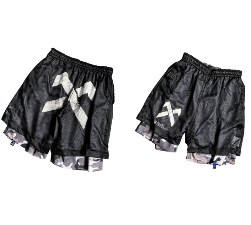 Both Sides Wear Stitching Camouflage Five-point Pants Hip-hop Casual Overalls - WAlMYe #