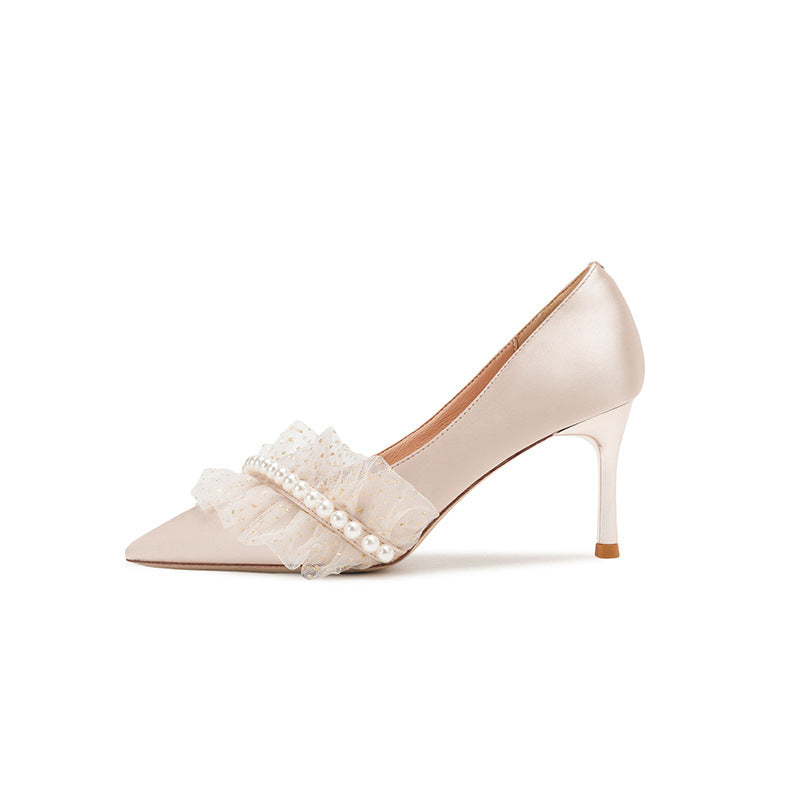 Bridesmaid Shoes Champagne Wedding Shoes - WAlMYe #