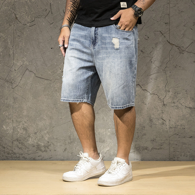 Men's Stretch Five-point Denim Shorts - WAlMYe #