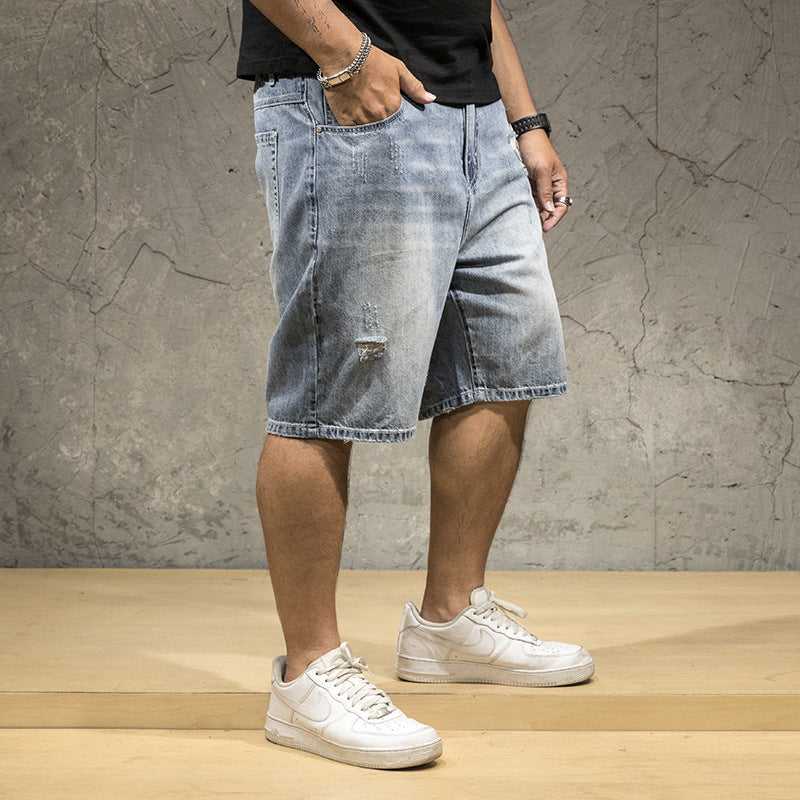 Men's Stretch Five-point Denim Shorts - WAlMYe #