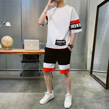 Load image into Gallery viewer, New Men&#39;s Summer Short-sleeved T-shirt Set Korean Version Trend
