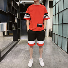 Load image into Gallery viewer, New Men&#39;s Summer Short-sleeved T-shirt Set Korean Version Trend
