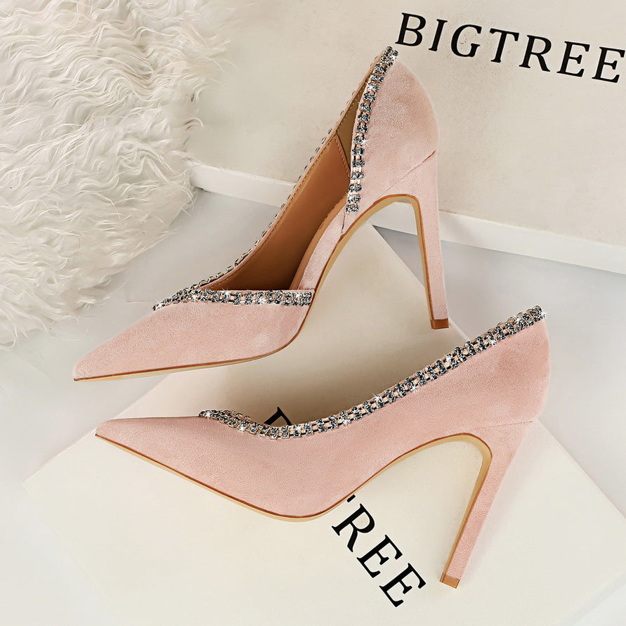 Suede hollow high heels - WAlMYe #