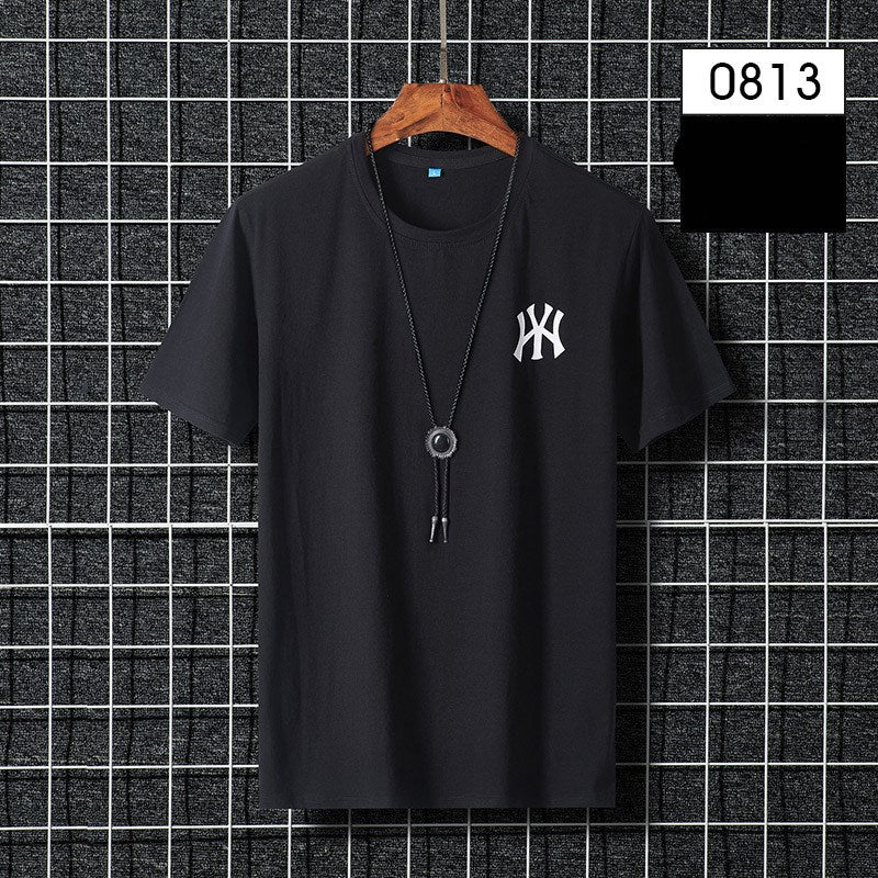 Large cotton round neck T-shirt for men - WAlMYe #