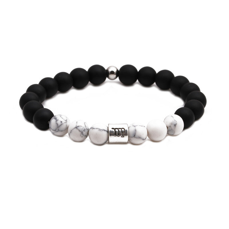 Twelve constellation black frosted bracelet - WAlMYe #