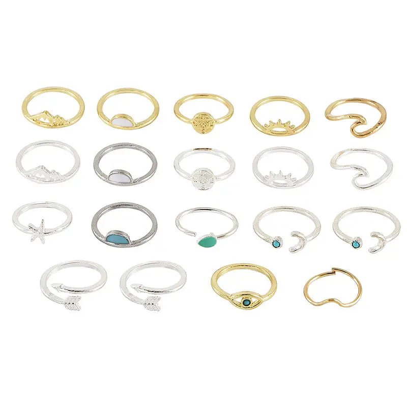 19 pieces / set of women's rings - WAlMYe #