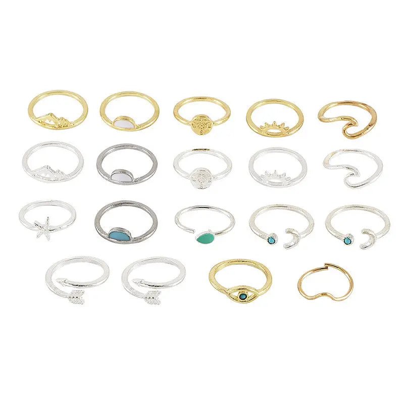 19 pieces / set of women's rings - WAlMYe #
