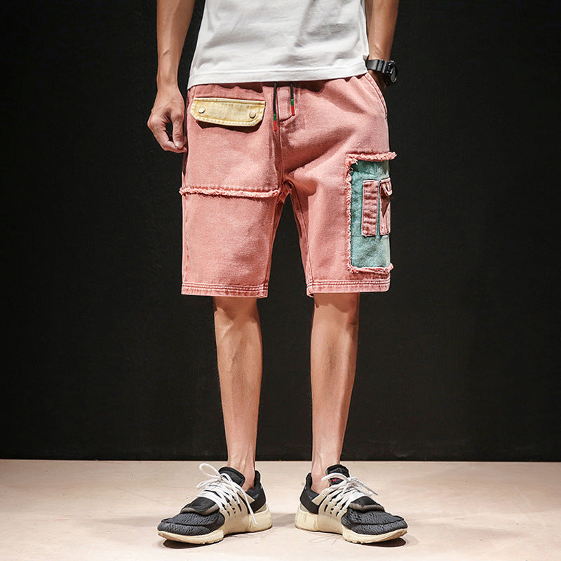 Contrast Oversized Cargo Shorts - WAlMYe #
