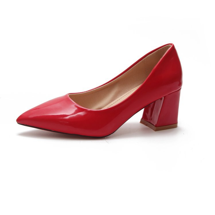 Summer New Pointed Shallow Mouth Thick Heel High Heels - WAlMYe #