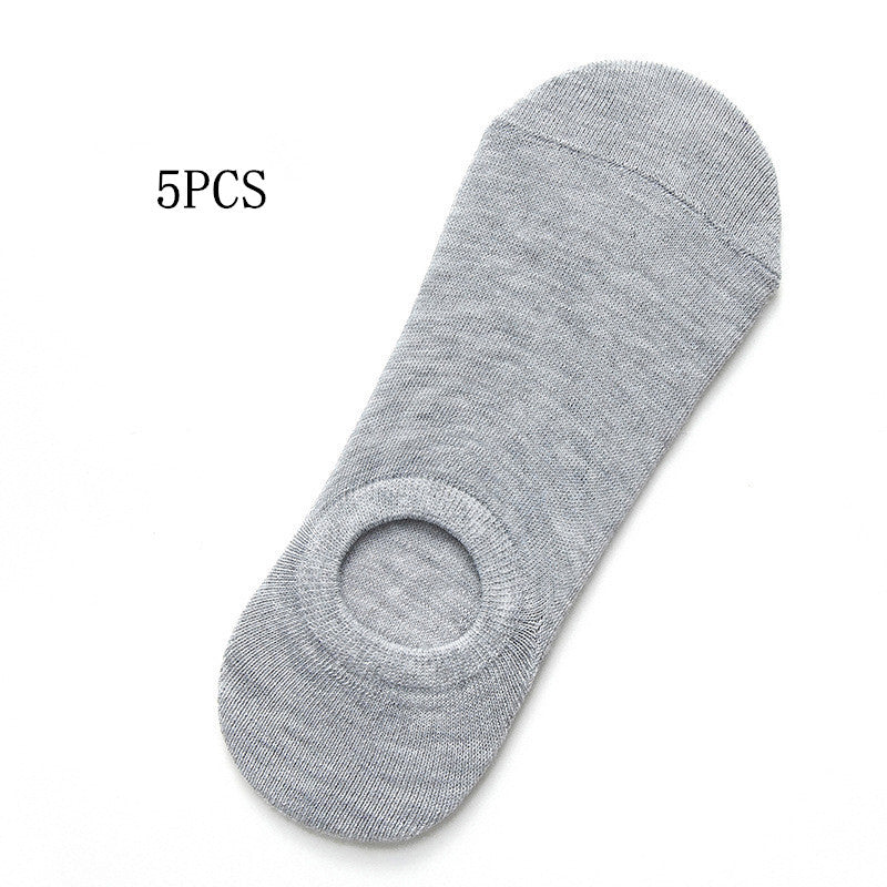 Socks Men And Women Solid Color Boat Socks Spring Invisible Socks Socks Socks Net Red Men'S Socks - WAlMYe #