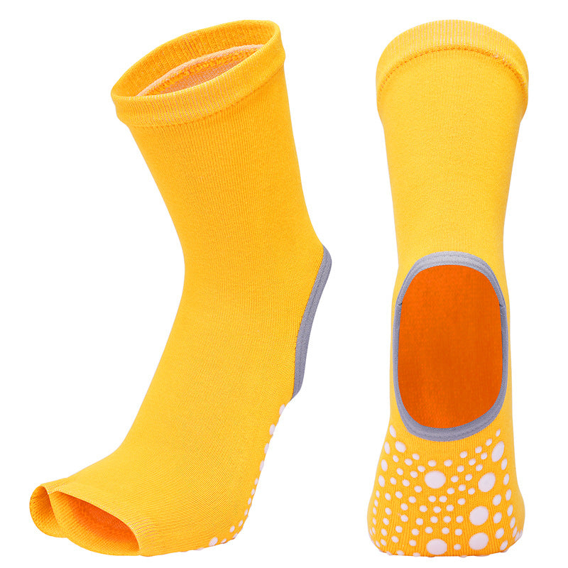 Women's Mid Tube Yoga Socks Half Finger And Split Finger - WAlMYe #