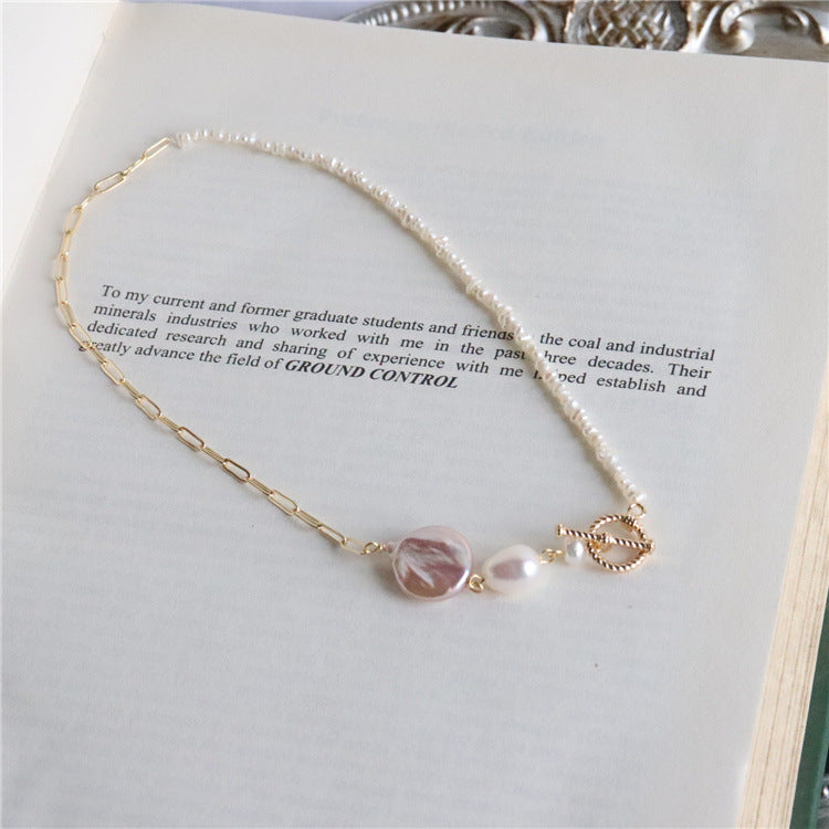 Baroque Freshwater Pearl Bead Chain Stitching - WAlMYe #