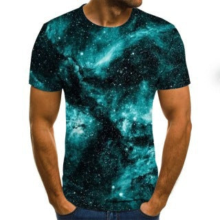 Fashion Star Flag Print Casual Men's Short Sleeve - WAlMYe #