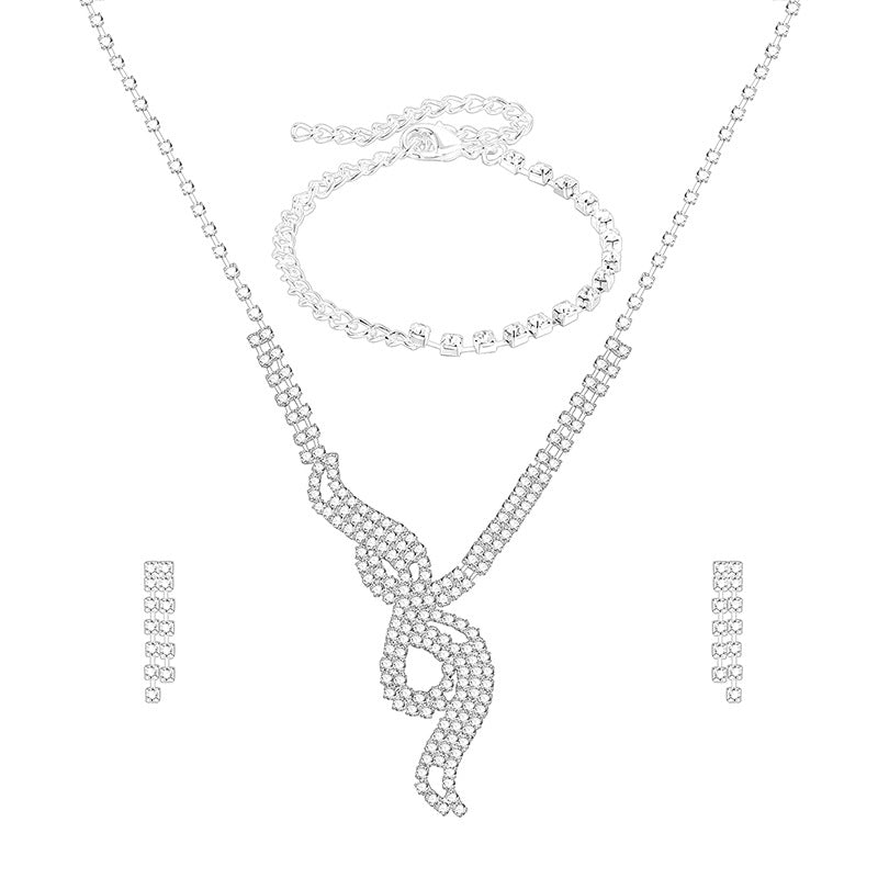 Fashion Bride Bridesmaid Jewelry Set Luxury 3-piece Set - WAlMYe #