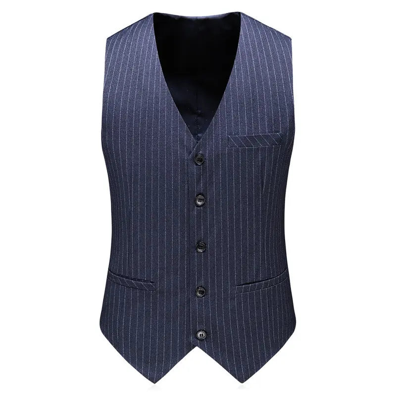 Winter New Foreign Trade New Men's Double-Breasted Striped Suit Three-Piece suit - WAlMYe #