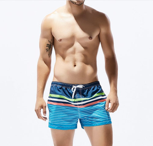 Striped printed casual shorts - WAlMYe #