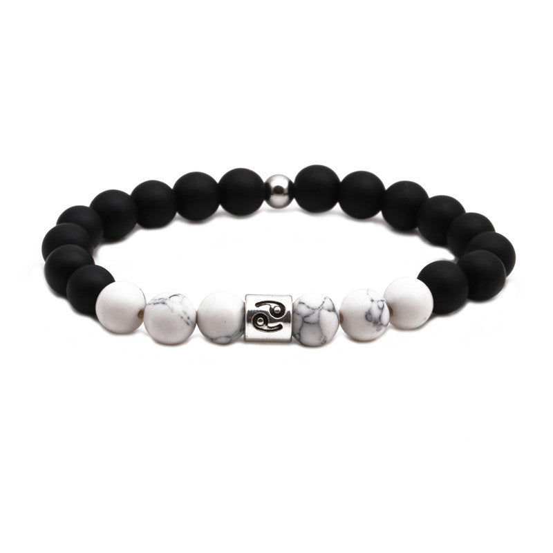 Twelve constellation black frosted bracelet - WAlMYe #