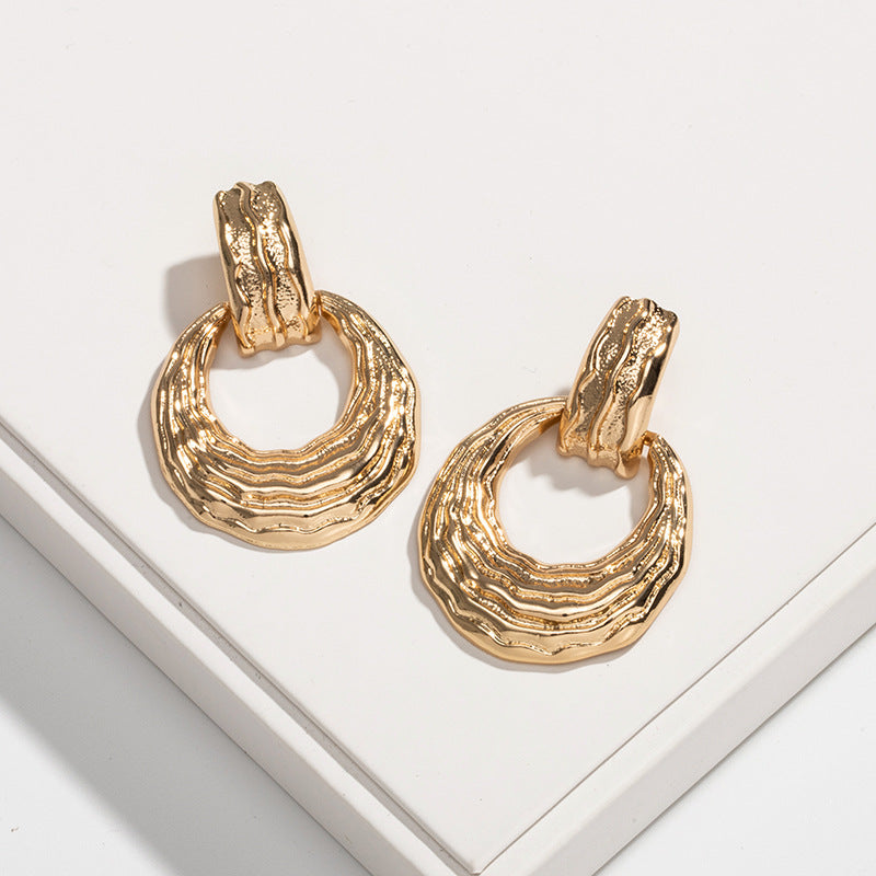 Retro exaggerated geometric earrings - WAlMYe #
