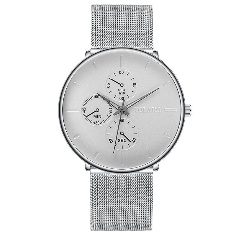 Fashionable ultra-thin mesh belt men's watch - WAlMYe #