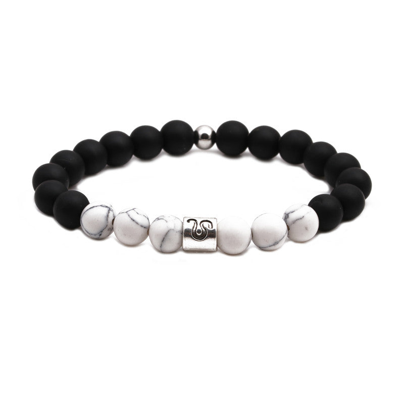 Twelve constellation black frosted bracelet - WAlMYe #