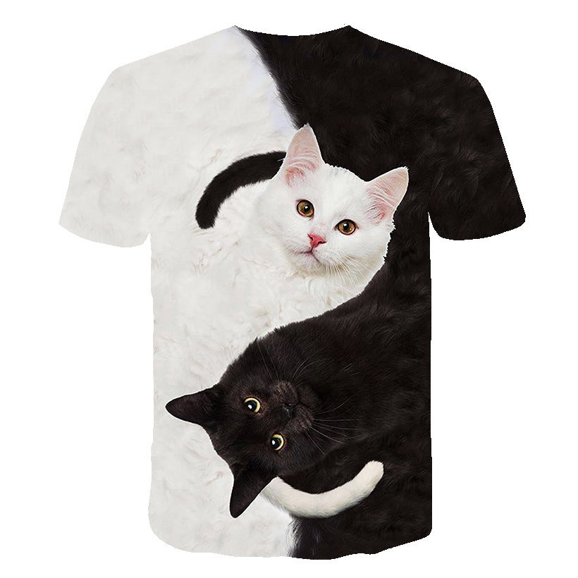 Fashion brand men's clown digital printing T-shirt short sleeve round neck bottoming shirt - WAlMYe #
