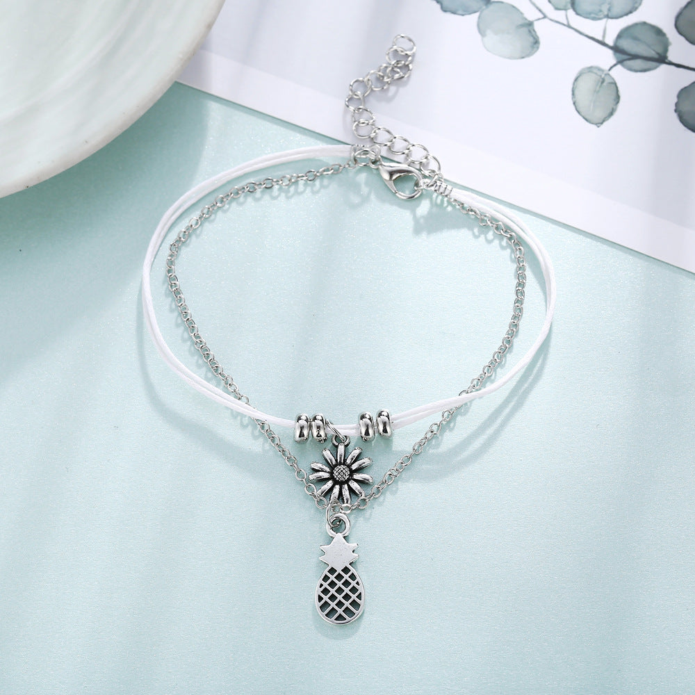 Pineapple Pendant Chain Set 2 pieces - WAlMYe #