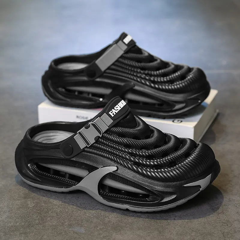 Men'S Summer Thick-Sole Non-Slip Quick-Drying Clogs - Waterproof Slide Slippers with Comfortable Arch Support, Durable Outdoor Design plus Size Slippers Tiktokshopbacktoschool