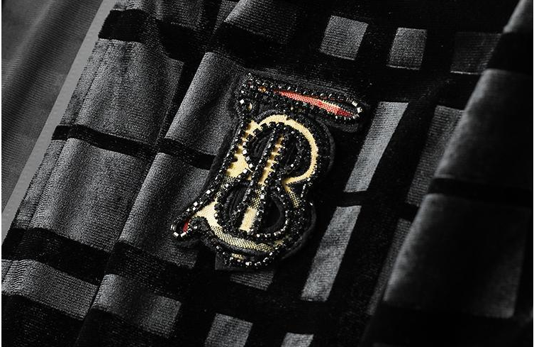 Men's Velvet Stand Collar Casual Trouser Suit - WAlMYe #